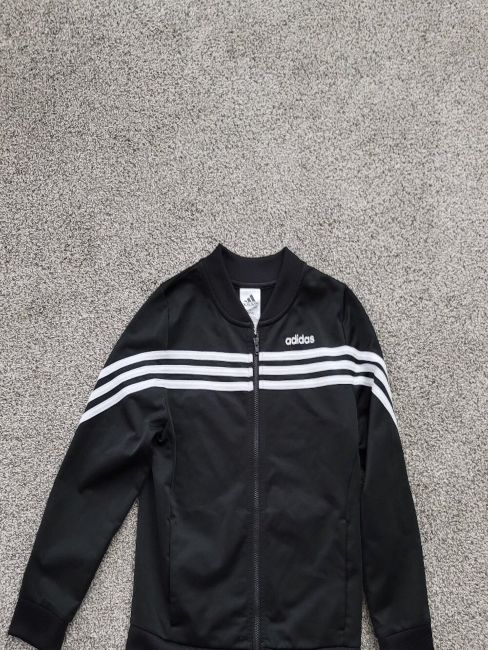 Boys Adidas  Black Full zip Track  Jacket Medium 10-12
